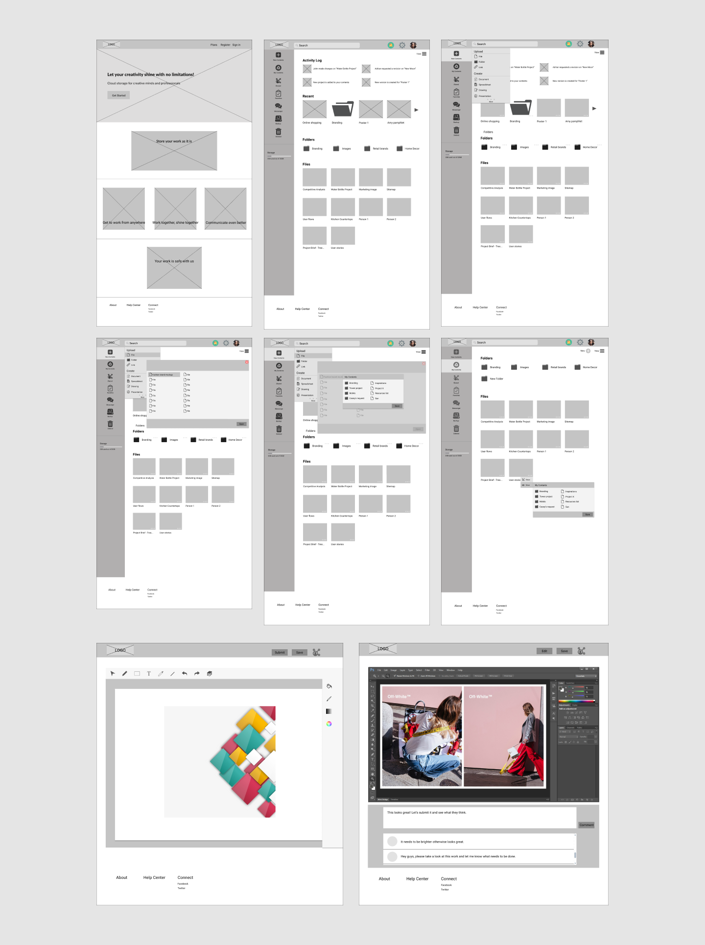 wireframes